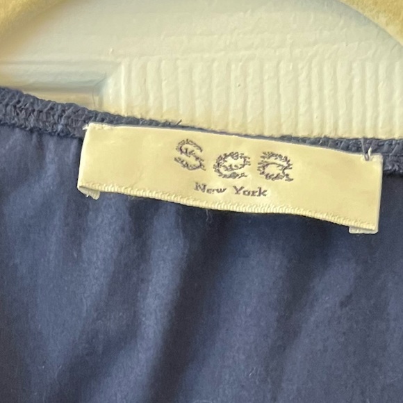 Sea NY Women’s Heidi Wrap Top, Navy color, sample size 4/S - Picture 4 of 11